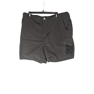 Reel Legends Black Nylon Cargo Fishing Shorts Board Shorts Men's Size XXL